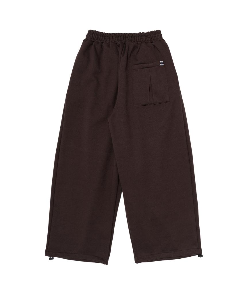 CARGOBROS Strong Wave Brushed Wide Sweatpants (Brown)