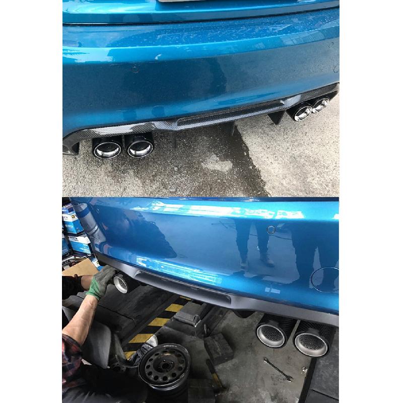 2Pc 60Mm-93Mm Glossy Carbon Fiber  For Bmw M