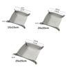 Foldable PU Leather Storage Box Desktop Cosmetic Jewelry Storage Tray Home Office Keys Coins Storage Organizer
