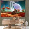 Planet Pilz Wandteppich Hängen Psychedelic Hexerei Mysterious Abstrakte Kunst Schlafsaal Wohnkultur