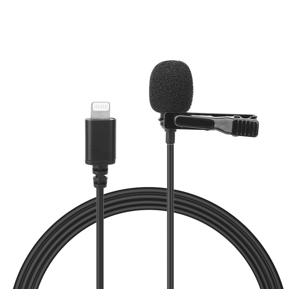Clip On Collar Microphone Wired Microphone Suitable for iPhone Living Interview  High Quality