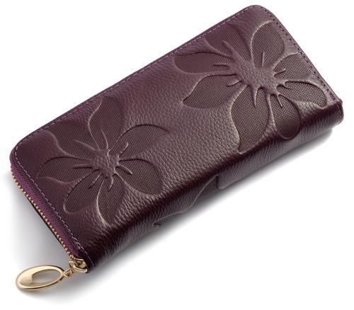 Genuine Leather Women Long Wallets Female Fashion Zipper Coin Purse Lady Luxury Money Bag Credit Cards Clutch Large Phone Wallet