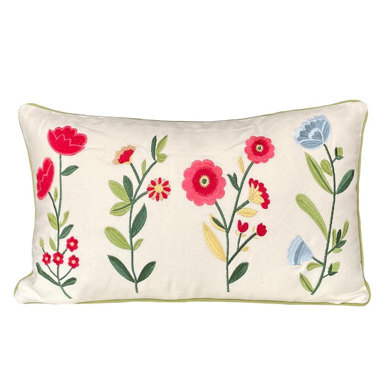 Αμερικάνικη Κεντημένη Μαξιλάρα Ποιμενική Βαμβακερή Κεντημένη Μαξιλάρα Μέσης Μαξιλάρι Καναπέ Σαλονιού Μαξιλαροθήκη Χωρίς Γέμισμα Αφαιρούμενη Πλενόμενη