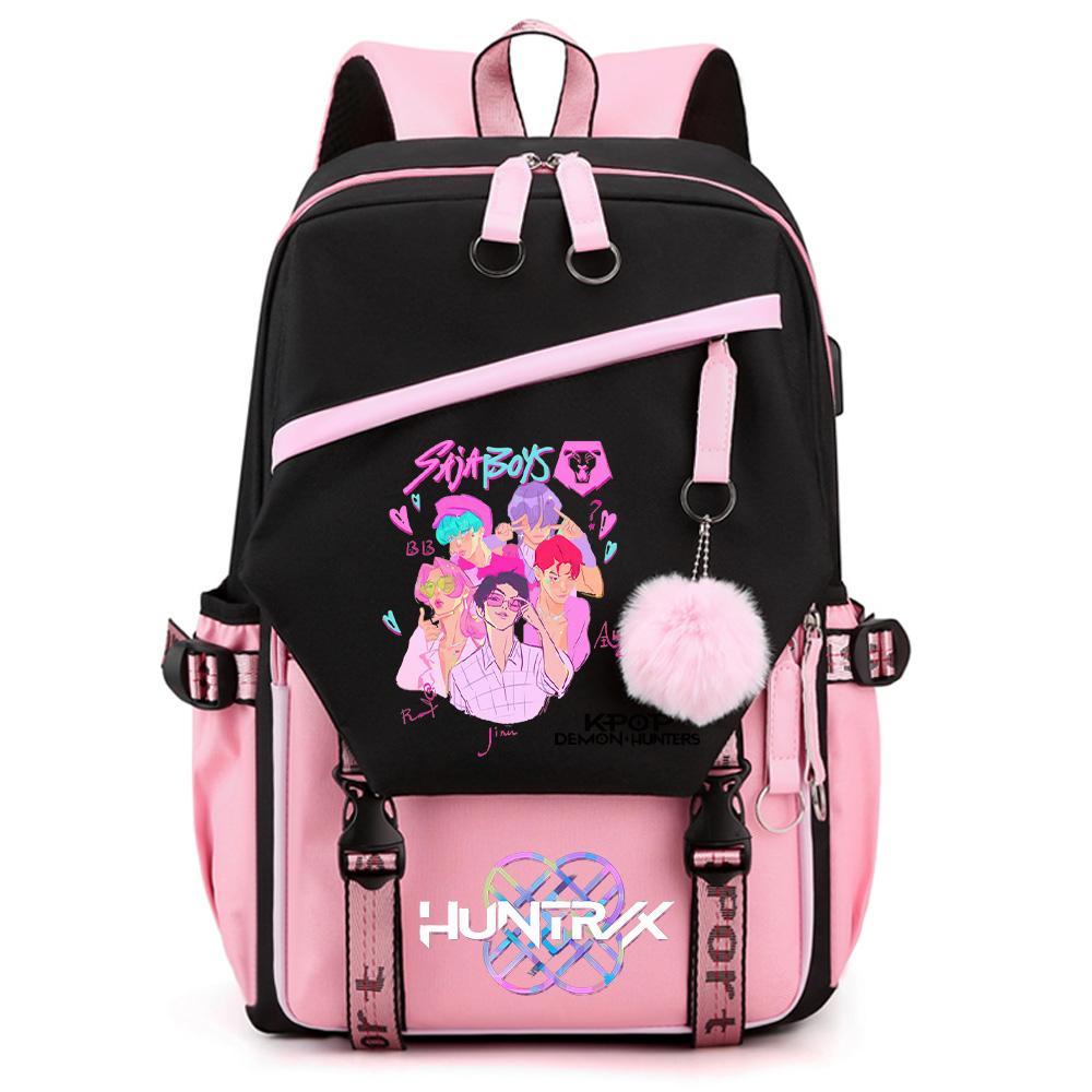 Anime K-pop Demon Hunters Printed Large Capacity Backpack for Teenger Student Girl Boy Back To School Bookbag Kid Gift Women Waterproof Travel Bag
