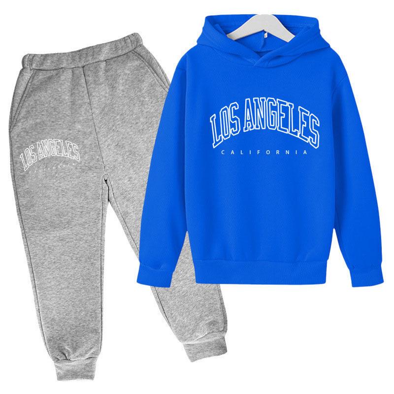 Los Angeles Hoodies & Tepláky pro kluky s potiskem písmen - Evropský/Americký styl 2023