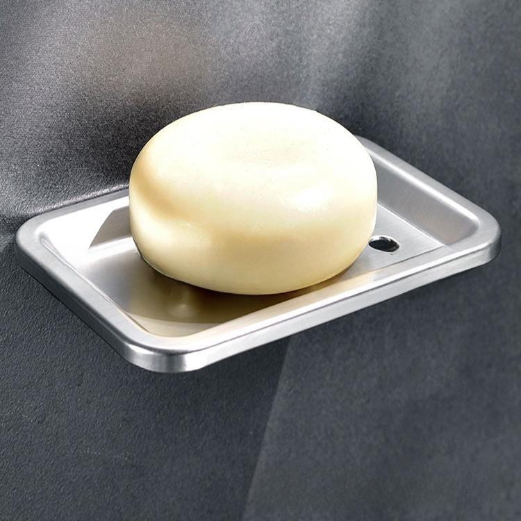 Sleek Aluminum Punch-Free Oval Soap Rack