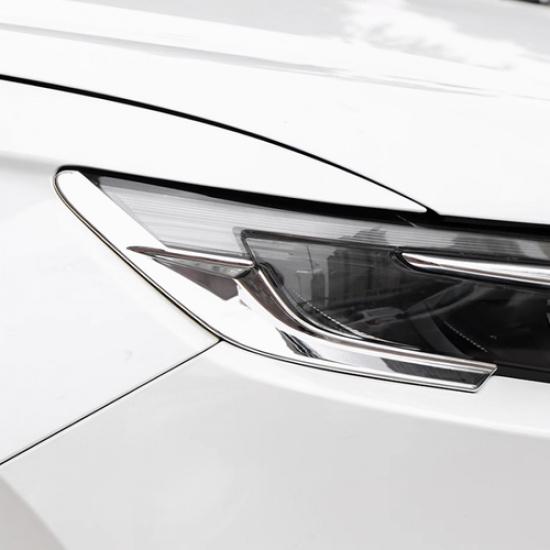 For Honda CRV CR-V  2024 Chrome Front Headlight Lamp Eyebrow Strips Trim