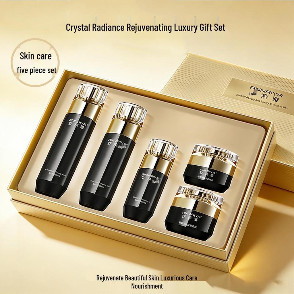 Hydrating Skincare Set: Fine & Tender Toner, Lotion, Cream, Serum - 5 Pieces, Genuine