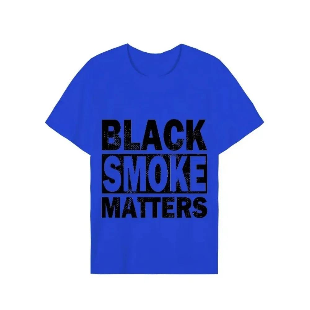 Men's T-shirt Black Smoke Matters Trucks Trucker Funny Design Tee Shirts Summer Casual O-neck Men T-shirt Male Tops Short Sleeve