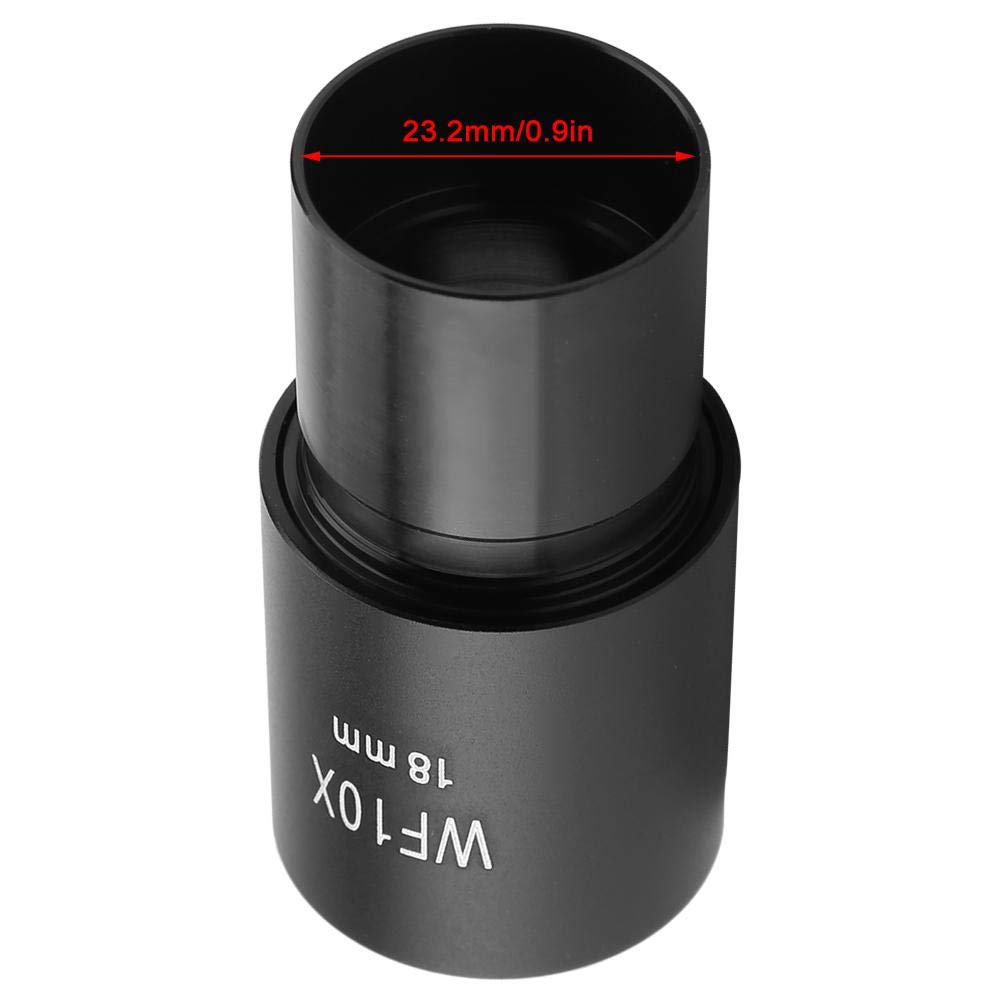 Walfront 10x Microscope Optical Microscope Accessory Biological Microscope Lens Adapter for Mm MA Clamp Meter 10x Wide Angle Eyepiece Interface