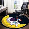1pc Moon Astronaut Office Round Area Rug, Under Office Chairs Bedroom Living Room Home Decor, Room Deco
