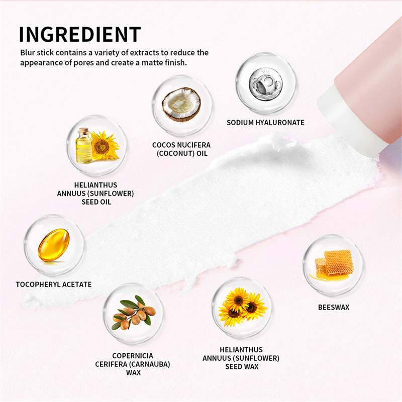 Blur Stick  Instant Pore Eraser Invisible Pore Base Stick Long Lasting Makeup Primer Stick Hydrate Covering Pores Oil Control Primer Stick