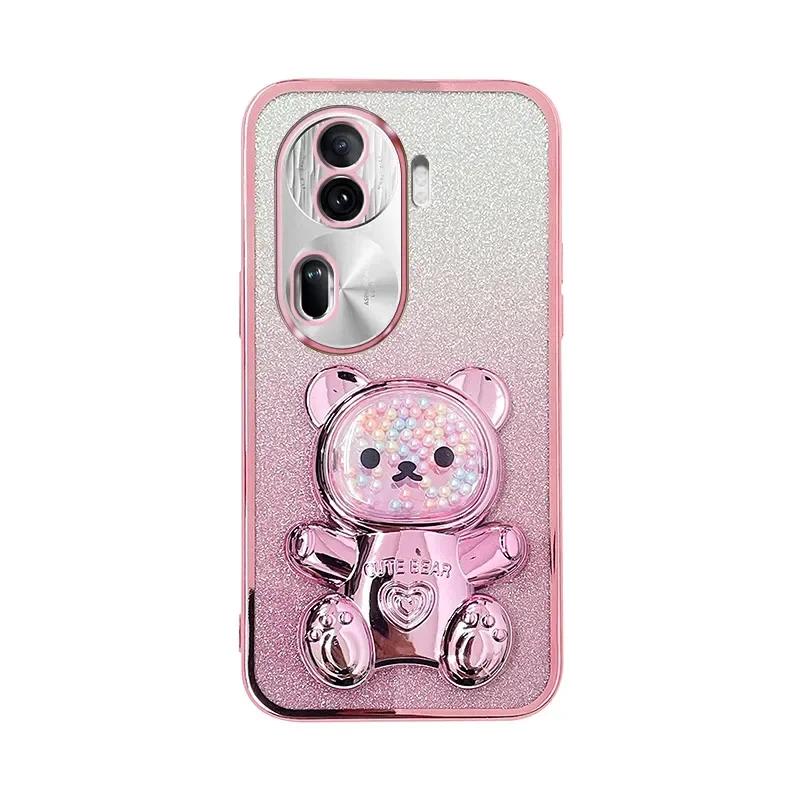 Candy Bear Stand Soft Phone Case For Honor 400 200 Lite 90 400 Smart 100 80 70 50 30 20 Pro 5G X7D X9D V30 V40 5G Silicone Cover