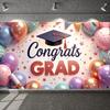 Grad Event Display Grad Cap Design Graduation Banner Grad Background Star Decor Graduation Backdrop For Commencement Party