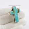 Natural Turquoise Cross Ring, Arizona Turquoise Ring, 925 Sterling Silver Ring, Handmade Ring, Gemstone Ring, Birthday Ring