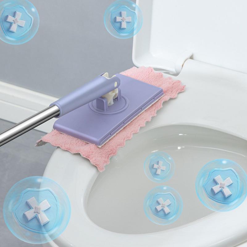Compact 360° Rotation Lazy Mini Mop Disposable Wet Wipe Clip Flat Mop for Shoe Upper Surface Stain Quick Cleaning