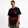 Vintage Heart Truck Print I Love You Theme Casual Couple T-Shirt Pure Cotton T-shirt