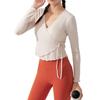 Yomoment Yoga Long Fitness Air Conditioning UV Pilates Yoga Ruffled Top Women's Wear, Moisture-Wicking, Quick-Drying, Sleeve, Stretch, Cover-Up, Wear,