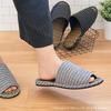 Oka Japan-made Kurume-ori Tatami Slippers L Size Gray