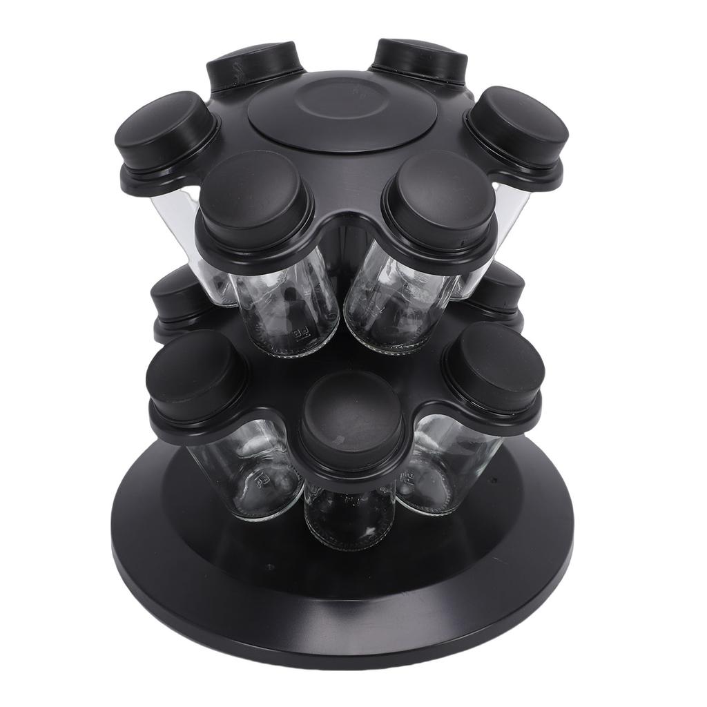 Revolving Countertop Seasoning Bottle Rack Kitchen Rotating Seasoning Jar Rack Condiment Holder Shelf