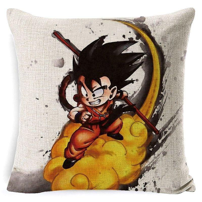 Premium Cotton Linen Dragon Ball Pillow Case Cartoon Square Cushion Cover For Cozy Homes