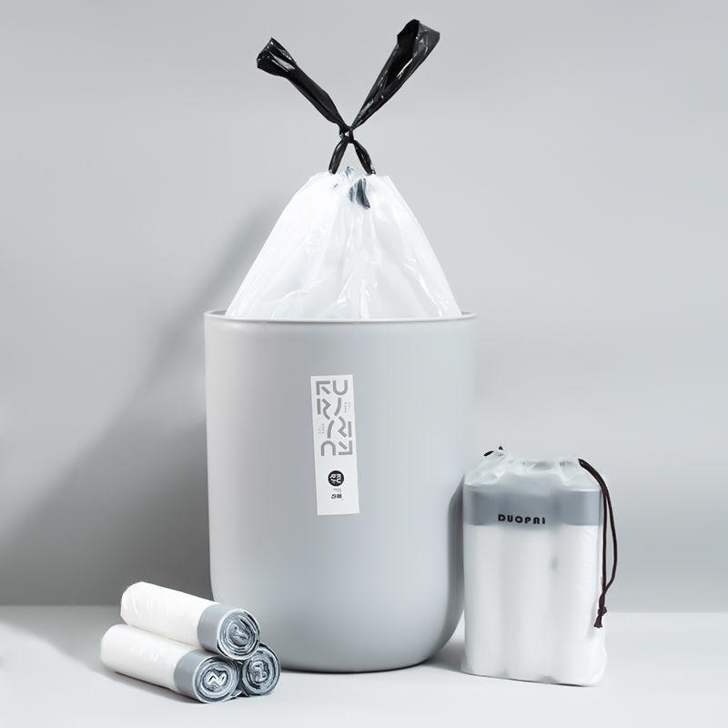 Förtjockad soppåse med dragsko Hushålls Engångs Transparent Soppåse Sovsal Vardagsrum Användning Kökssopsäckar