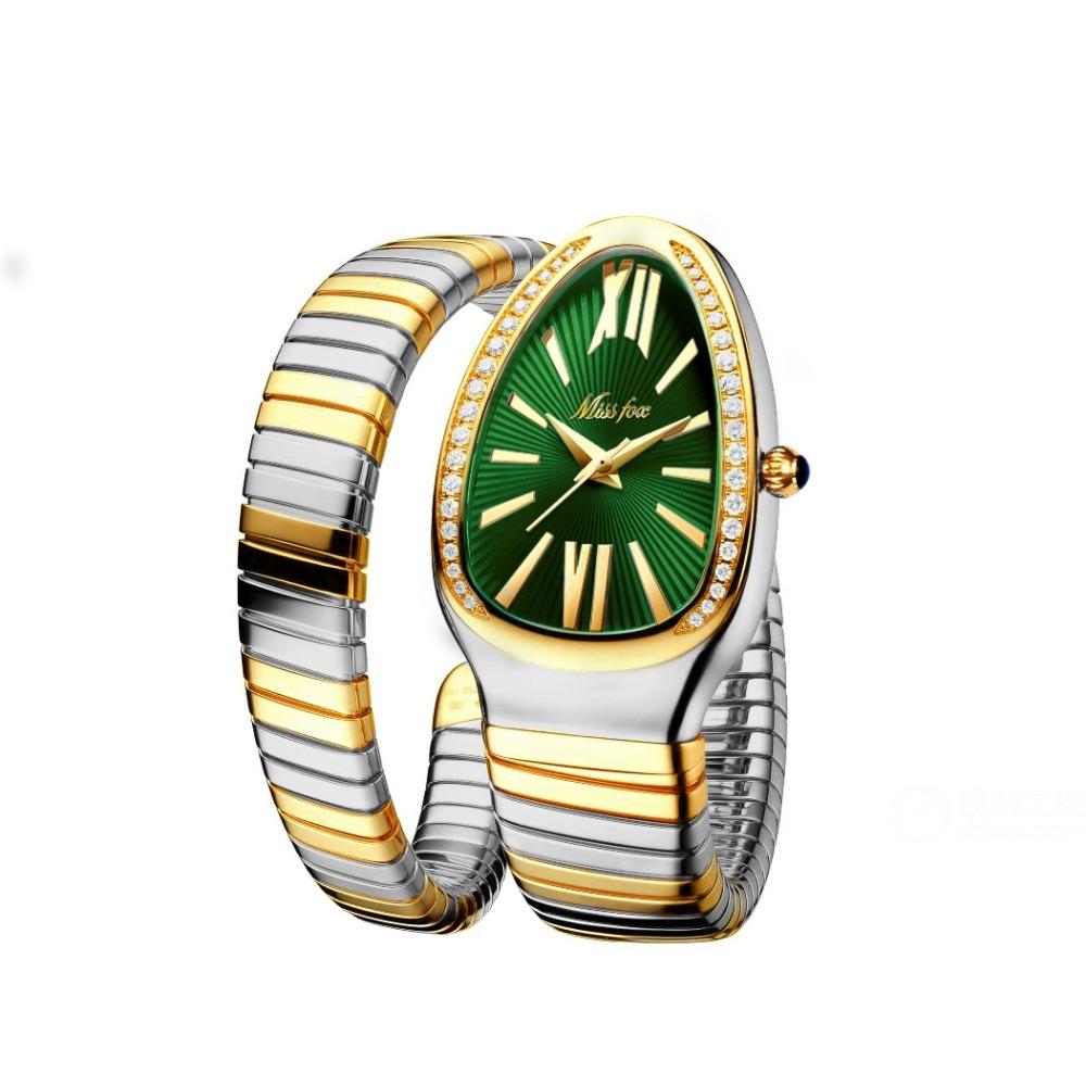 Snake Wound Ladies Watch Personalized Red