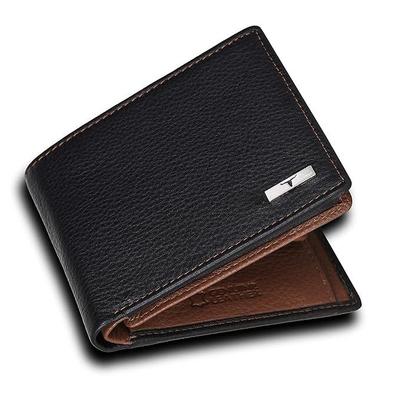 Black/Redwood Leather Wallet & Pen Combo Gift Set for Men