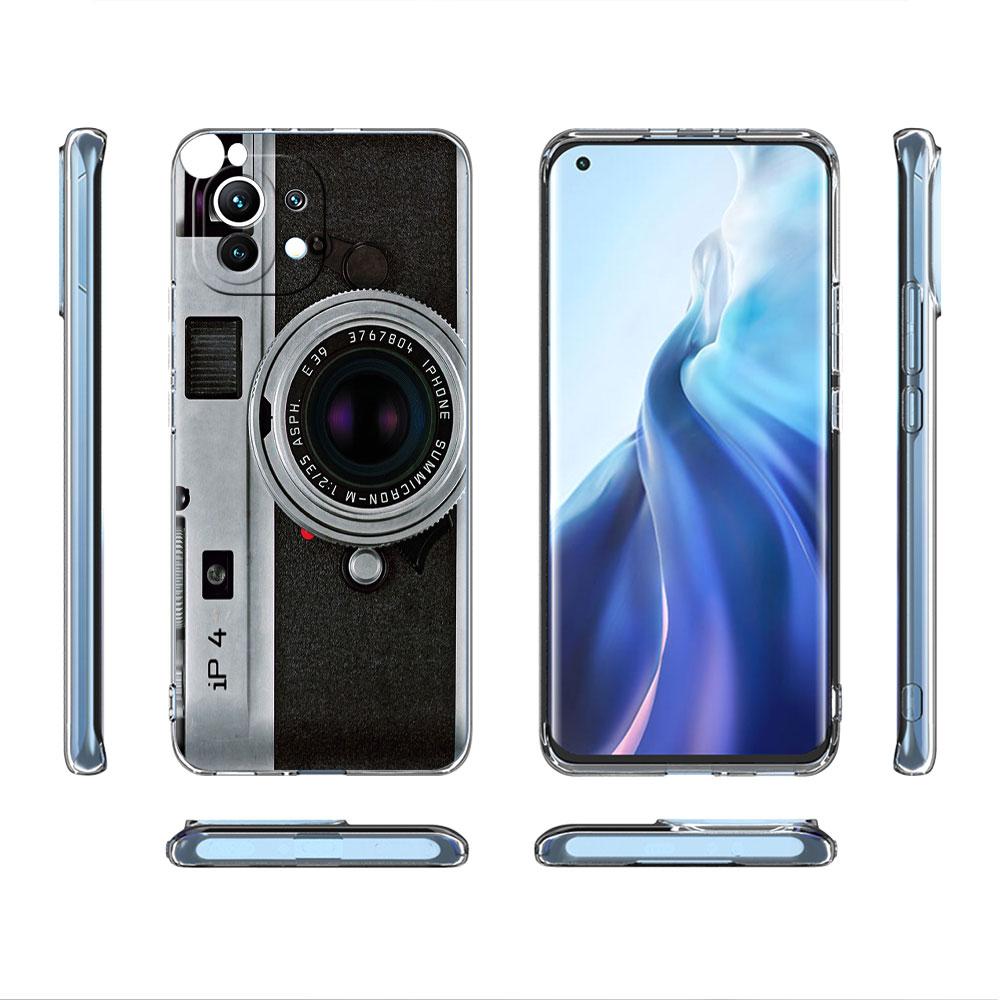 Vintage Camera Cassette Clear Case For Xiaomi Mi Poco X3 NFC M3 Pro F3 F1 11 Lite 12 Note 10 11T 9T Transparent Phone Cover