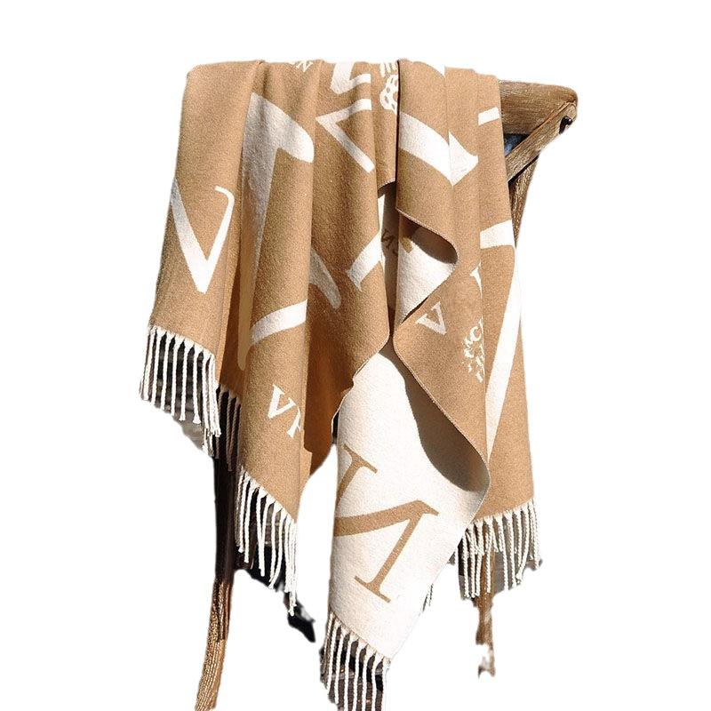 Women's Winter High End Autumn and Winter New Style Korean Imitation Cashmere Knitted Scarf Fashion Versatile Warm Shawl for Men