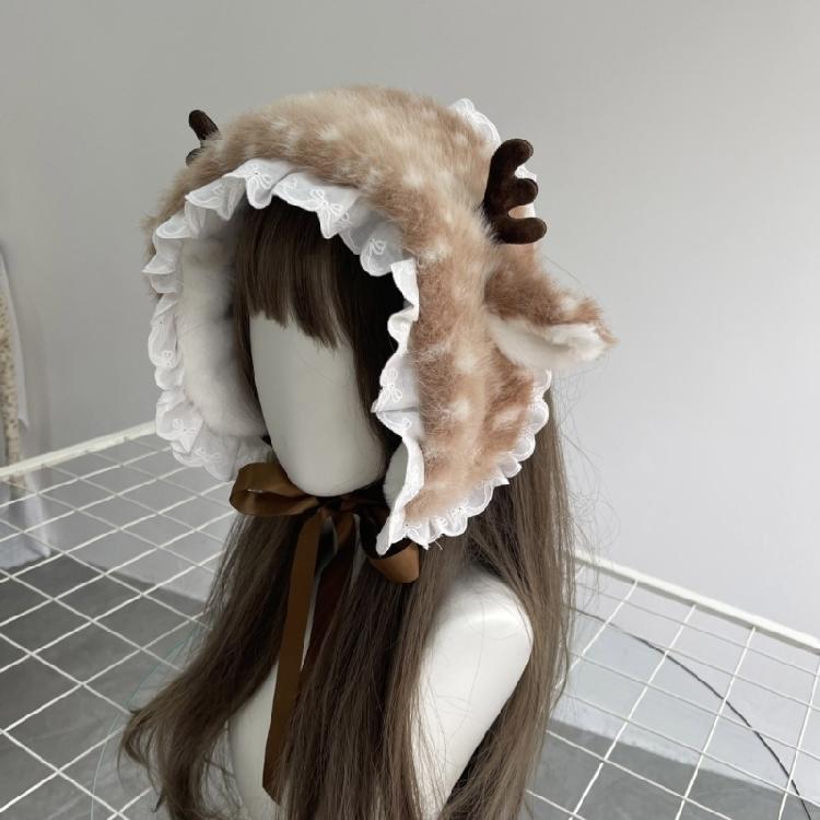 Christmas Theme Plush Hairband Scarf Ear Muffs Leg Covers For Family Gathering Winter Outfit Cosplay Costume Accessory