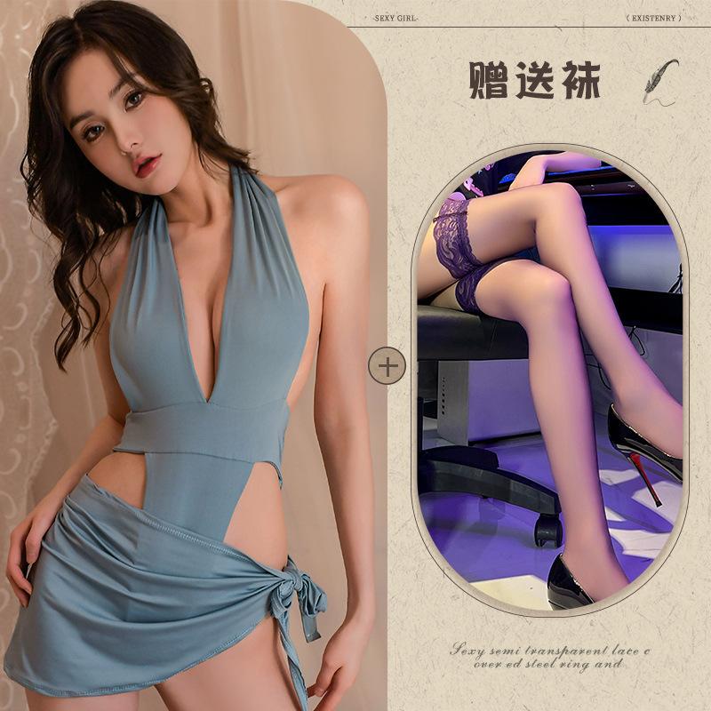 New sex underwear women's dead library water even sexy open file free secretary suit hip skirt sexy nightclub uniform