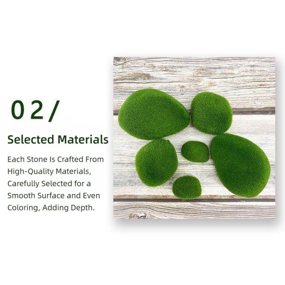 Micro Landscape Decor Artificial Moss Rocks Green Fake Moss Stone Landscape Design