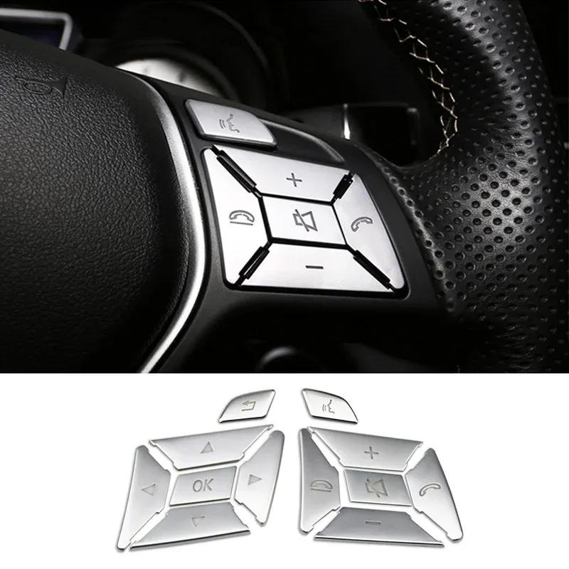 For Mercedes-Benz A B C E CLA GLA ML GL CLS GLK SL Class Car Steering Wheel Switch Button Cover Trim Car Interior Accessories
