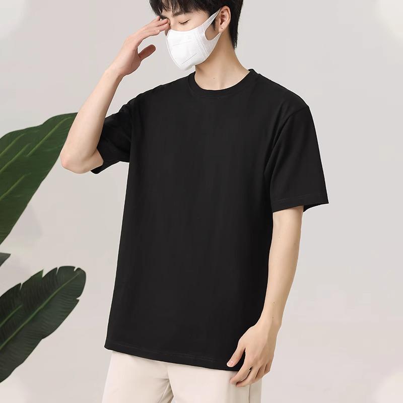 Men's American Solid Color White T-Shirt - Japanese Style Summer Trend, Short-Sleeved Top