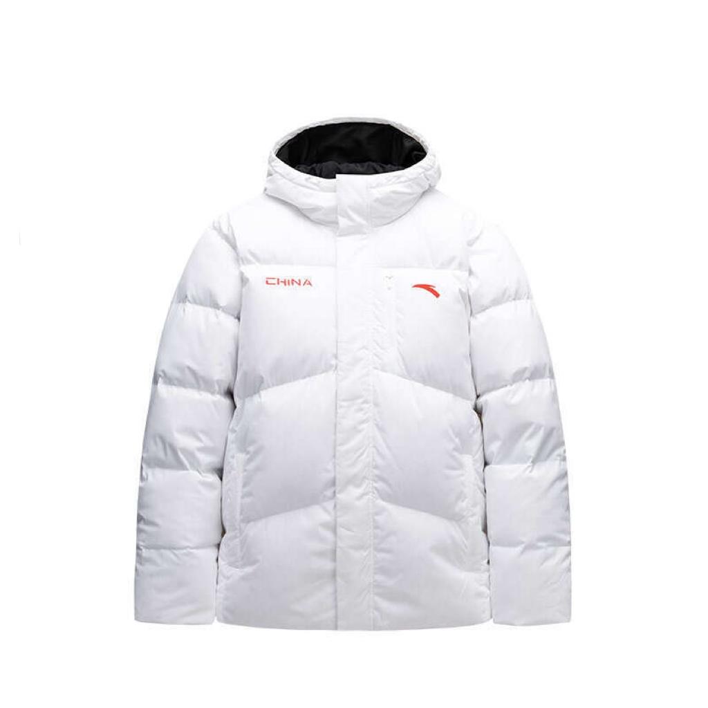 

Anta Waterproof Windproof Warm Minimalist Letter Comfortable Long Sleeve Down Jacket Unisex Outerwear White 172517901-1 L