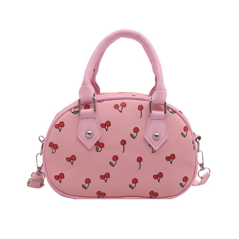 Simple and Sweet Printed Bag Messenger Bag Women's 2025 New Versatile Little Cherry Shoulder Armpit Bag Handbag