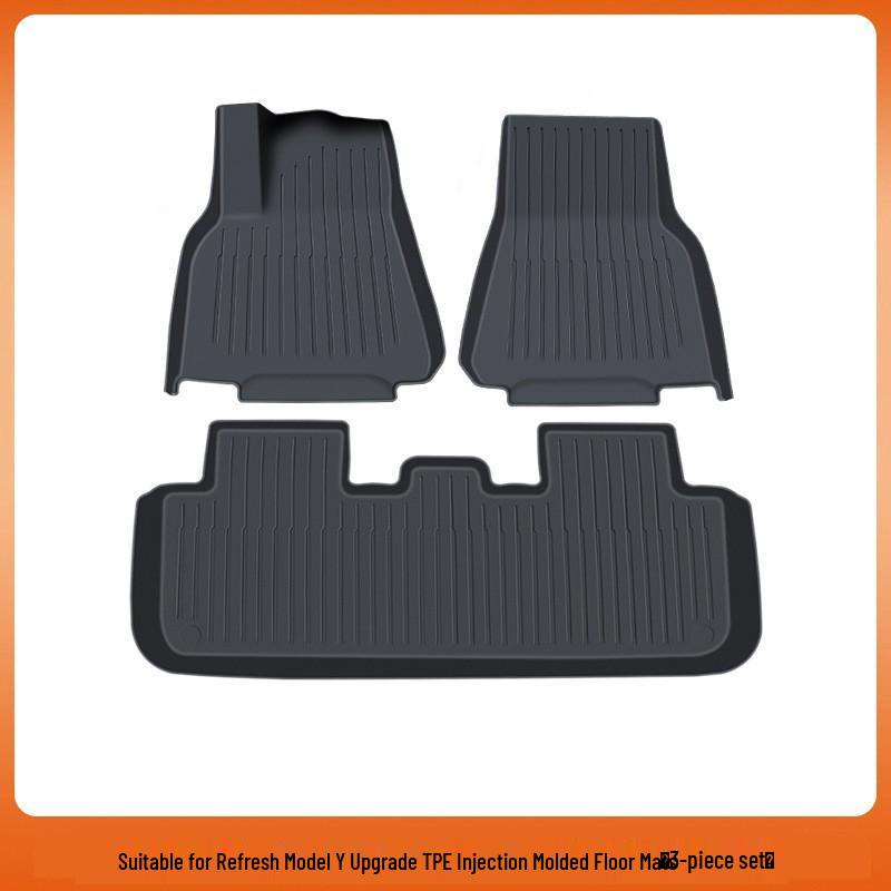 Tesla Model Y TPE All-Weather Floor Mats - Full Coverage Waterproof Design