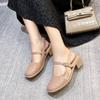 Woman Mary Jane Shoes With Medium Heels Square Toe Closed Sandals for Women Chic and Elegant On Offer Daily Vip Sale Casual Shoe