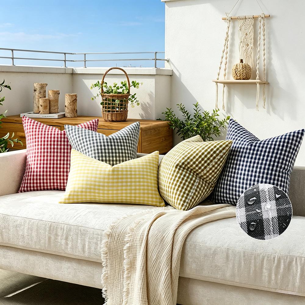 Jmg Clothing Unisex Outdoor Waterproof Square Pillow Covers Decorative Cushion Cover For Patio Couch Sofa Living Room Home Decor 45X45cm/50X50cm
