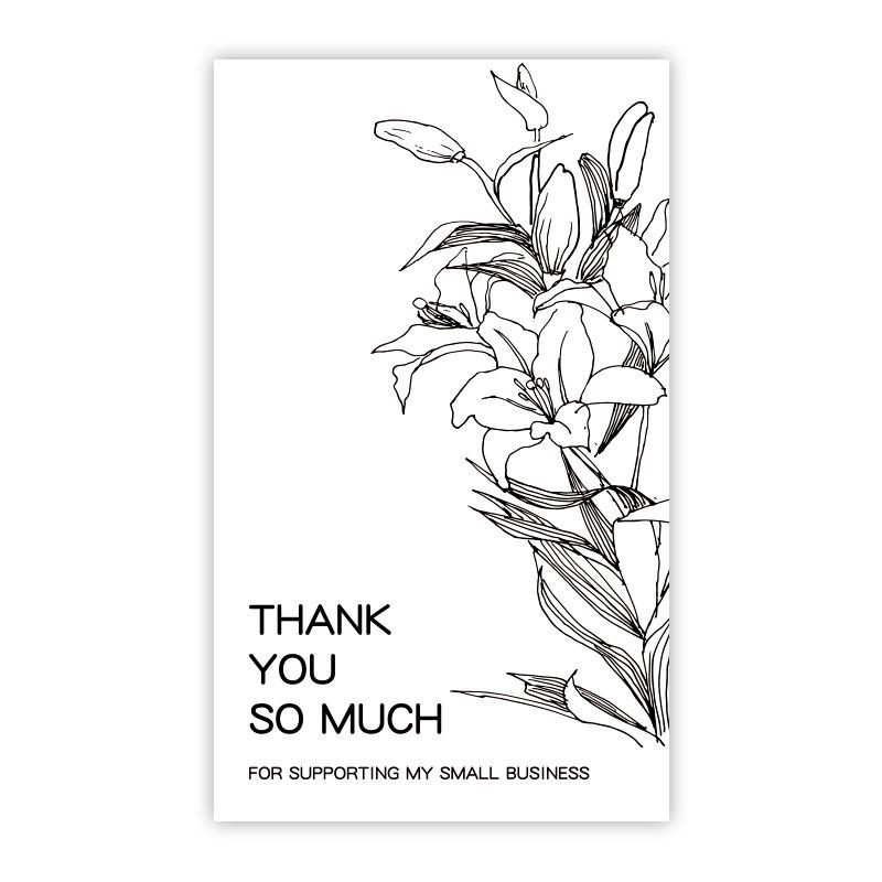 In-Stock Rectangular Thank You Stickers for Airplane Box Sealing, Gift Box Packaging, Decorative Coated Paper, Self-Adhesive.