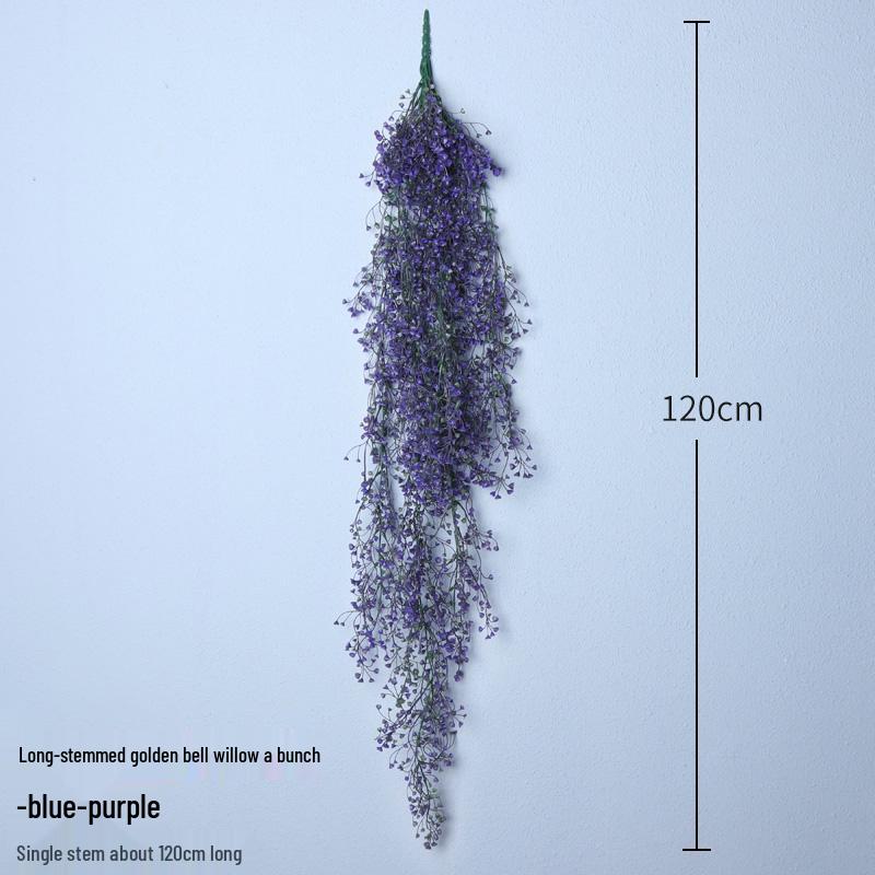 Golden Bell Willow Artificial Trailing Flower Vine for Indoor Wall Decoration