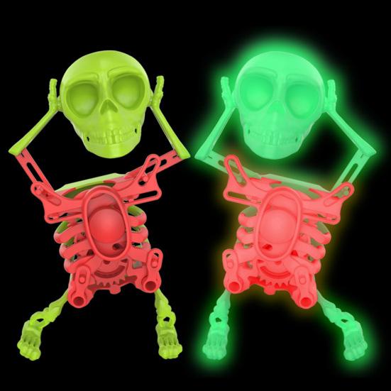 Dancing Swinging Skeleton Toy Kids 3D Halloween Articulated Skeleton Spring