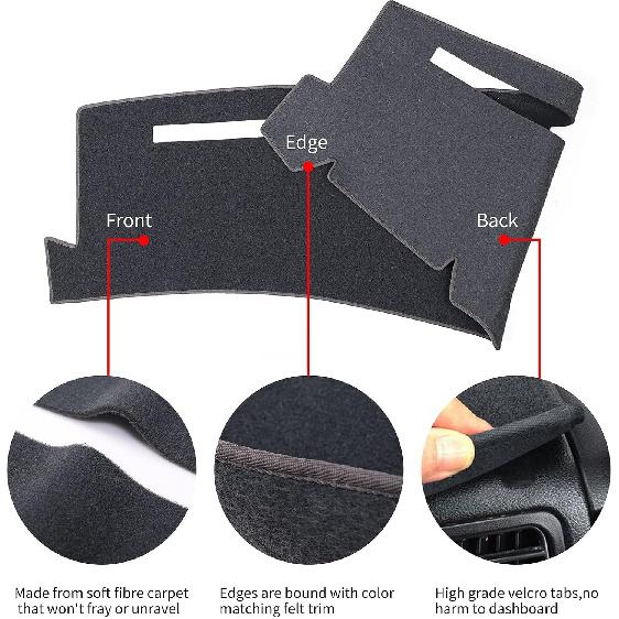 Dash Cover  Fit For 1999-2006 GMC Sierra/Chevy Chevrolet Silverado,2000-2006 GMC Yukon XL/Chevy Suburban Tahoe Avalanche,Dashboard Mat Pad (Gray)
