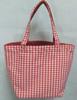 Ado Mizumori Reversible Lunch Tote Gingham Red