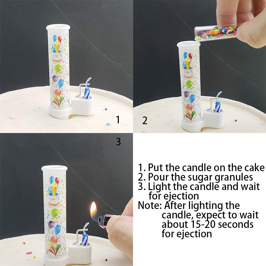 Überraschungskerzen Happy Birthday Kuchen Dekorierte Kerzen Kreative Katapult Süßigkeiten Effekte Dekorierte Kerzen
