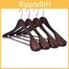 Solid Wood Hanger Ultra Wide Shoulders And Anti Slip Design For Hook Rotating
