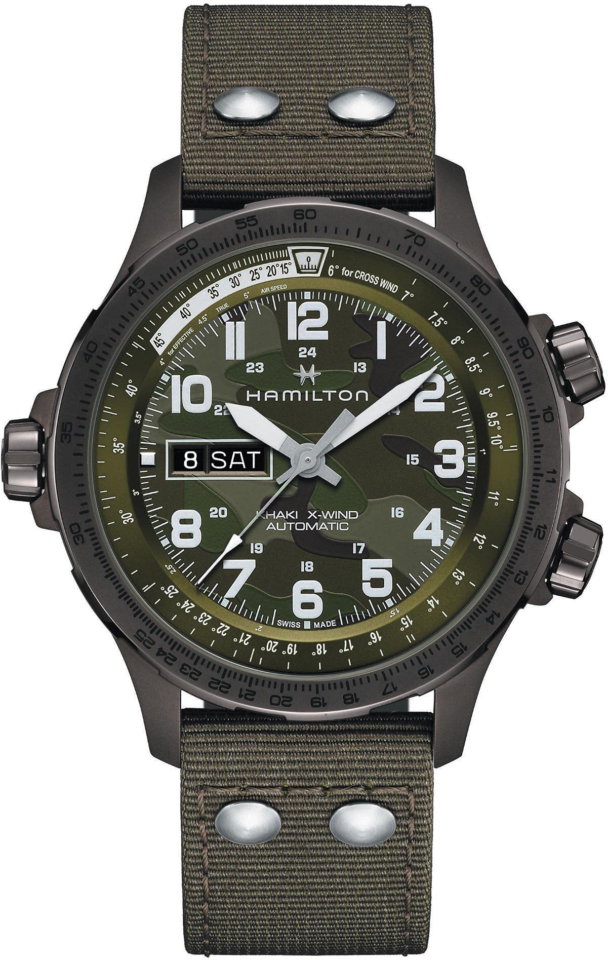 

[Hamilton] HAMILTON Watch Genuine Warranty Khaki Aviation X-Wind Day Date Auto Mechanical Automatic Winding H77775960 Men s [Regular Imported Product]