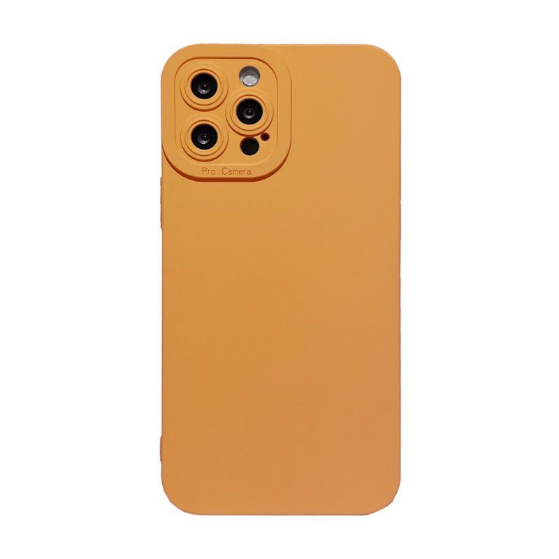 Simple Bean Paste Pink Apple 13/Xsmax Mobile Phone Case Xr for iPhone11Pro Matte 8plus Solid Color