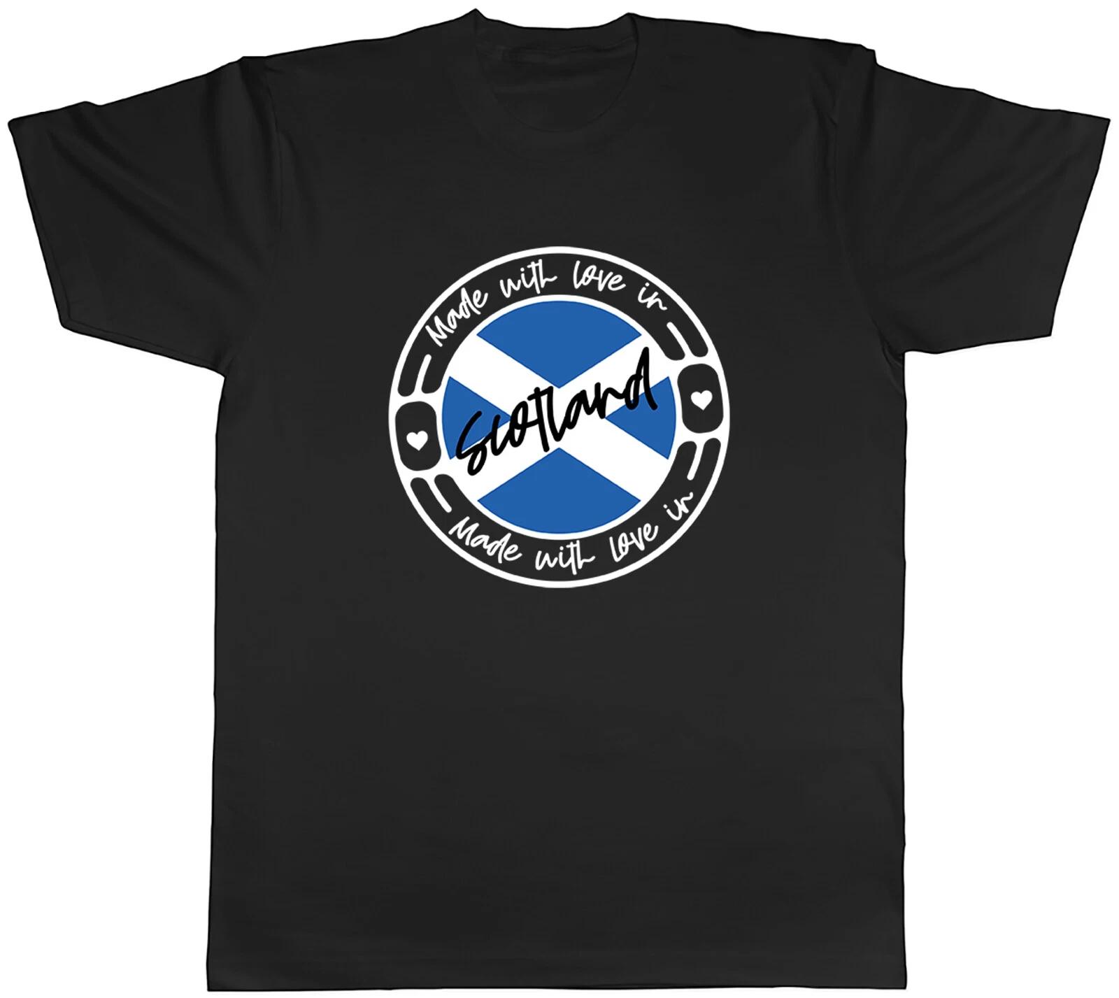 Made With Love In Scotland Mens Unisex T-Shirt Tee M